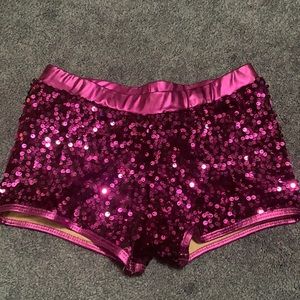 Girls sparkly gymnastics/dance shorts